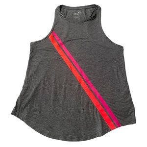 Gap Fit Breathe Gray Muscle Tee Racerback Athletic Activewear Tank